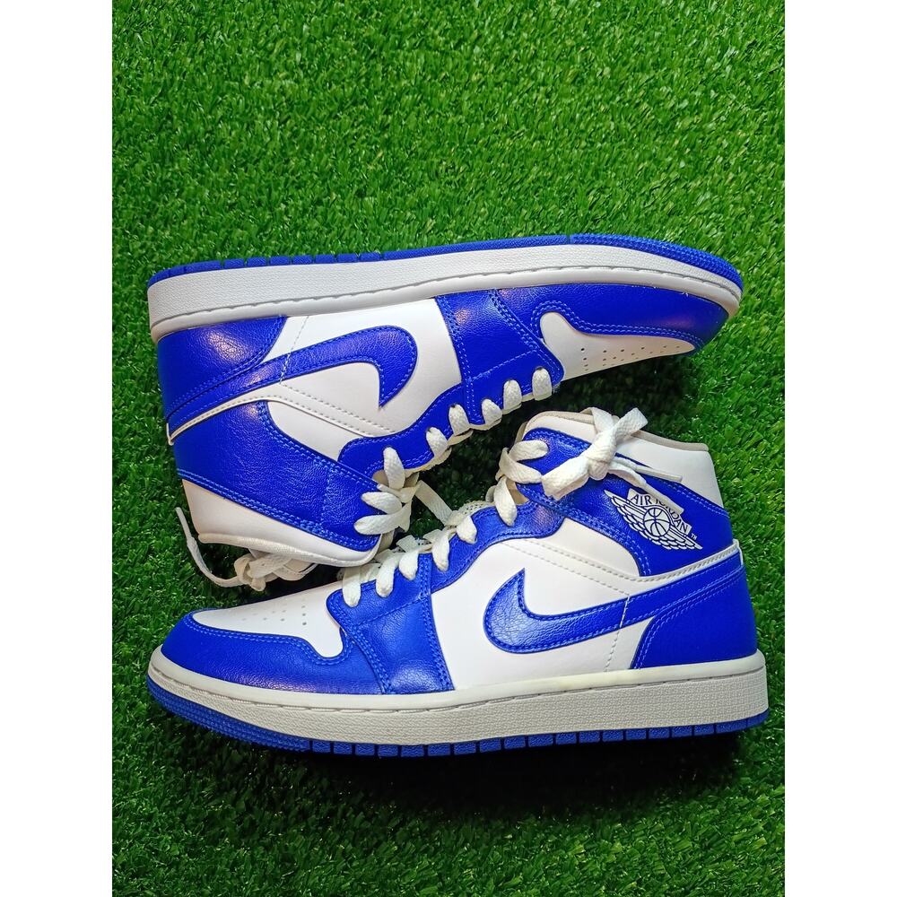 Nike Air Jordan 1 Mid 'Kentucky Blue' Sneakers Size 8.5 - Picture 2 of 6